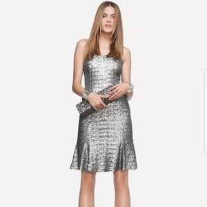 Banana Republic L'Wren Scott Silver Sequin Dress